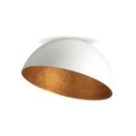pełna wdzięku oprawa Sigma Sfera plafon 32459 kolor biały-miedź 1 x E27 15W Led