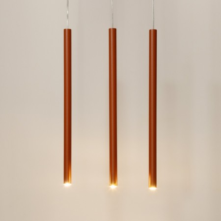 estetyczna oprawa Sigma SOPEL lampa wisząca 41451 kolor ceglany 3XG9 3W LED