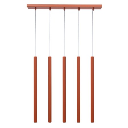 niebanalna oprawa Sigma SOPEL lampa wisząca 41455 kolor ceglany 5XG9 3W LED