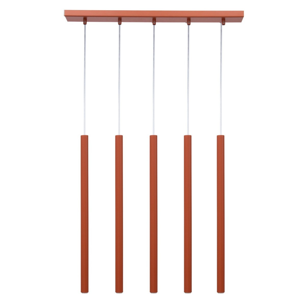 niebanalna oprawa Sigma SOPEL lampa wisząca 41455 kolor ceglany 5XG9 3W LED