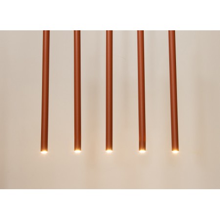 niebanalna oprawa Sigma SOPEL lampa wisząca 41455 kolor ceglany 5XG9 3W LED