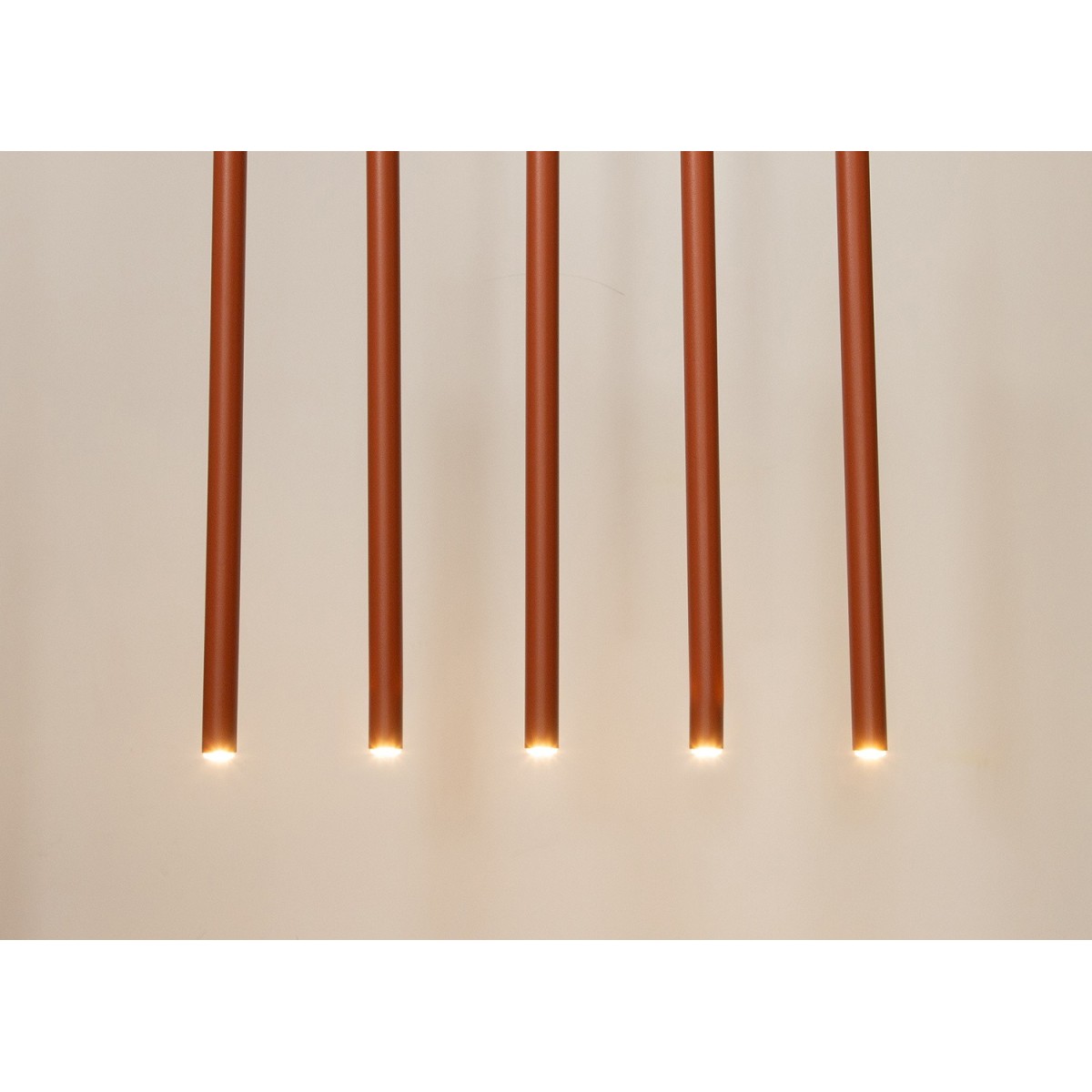 niebanalna oprawa Sigma SOPEL lampa wisząca 41455 kolor ceglany 5XG9 3W LED