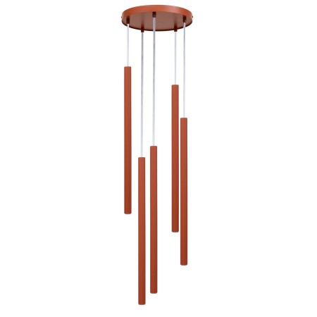 stylowa oprawa Sigma SOPEL lampa wisząca 41459 kolor koło ceglany 5XG9 3W LED