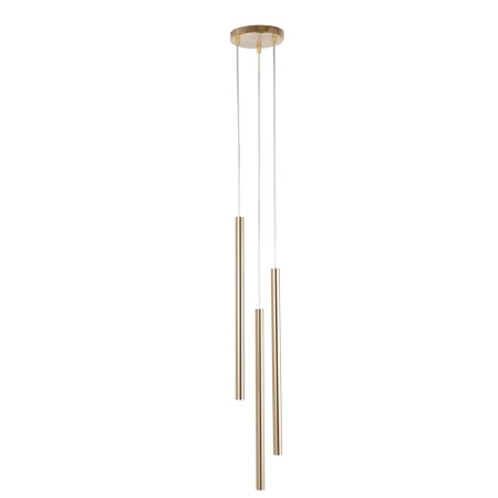 imponująca oprawa Sigma SOPEL LUX lampa wisząca 40958 kolor złoty szczotkowany 3 x G9 3W Led