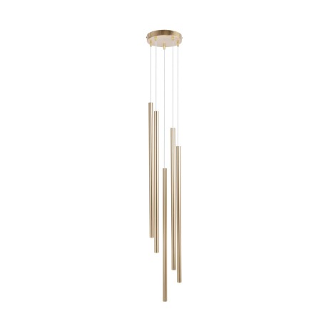niebanalna oprawa Sigma SOPEL LUX lampa wisząca 40965 kolor złoty szczotkowany 5 x G9 3W Led
