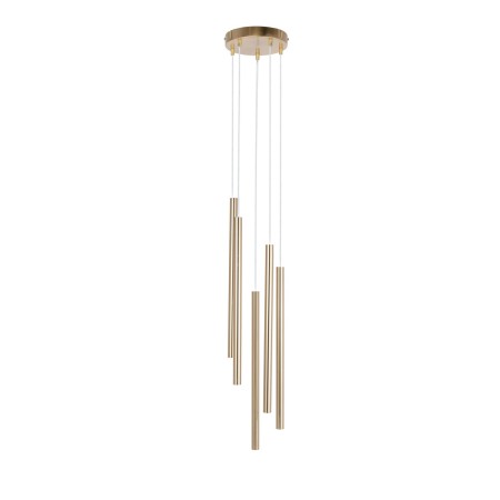niepowtarzalna oprawa Sigma SOPEL LUX lampa wisząca 40959 kolor złoty szczotkowany 5 x G9 3W Led