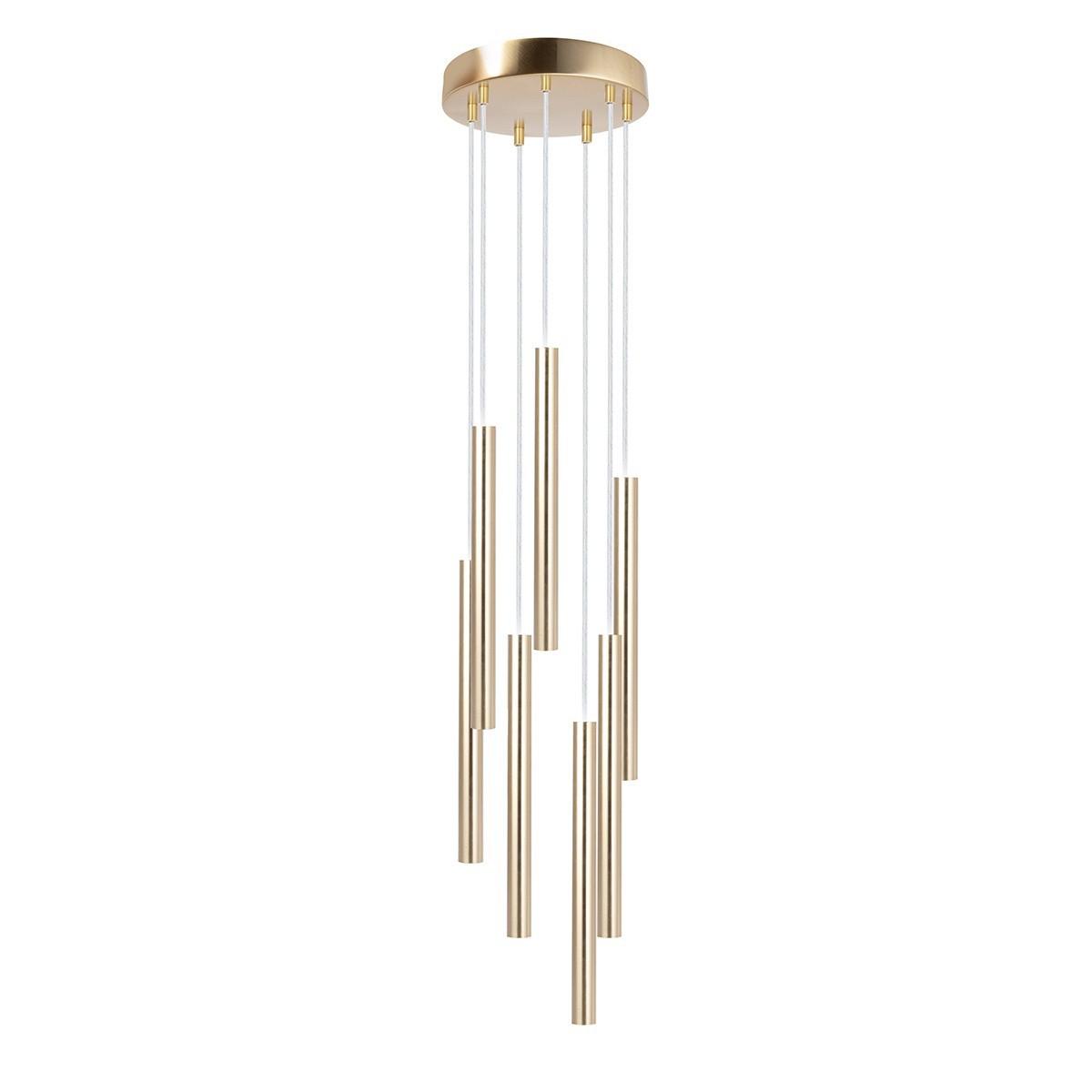 olśniewająca oprawa Sigma SOPEL LUX lampa wisząca 40960 kolor złoty szczotkowany 7 x G9 3W Led