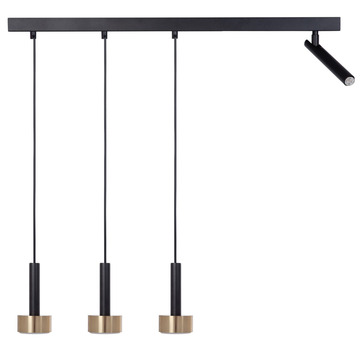 imponująca oprawa Sigma STAMP lampa wisząca 41253 kolor czarny 3x GX53 12W LED- 1xG9 3W LED