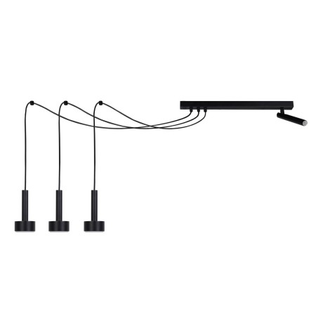 oryginalna oprawa Sigma STAMP lampa wisząca-lampa pająk 41255 kolor czarny 3xGX53 12W LED- 1xG9 3W LED