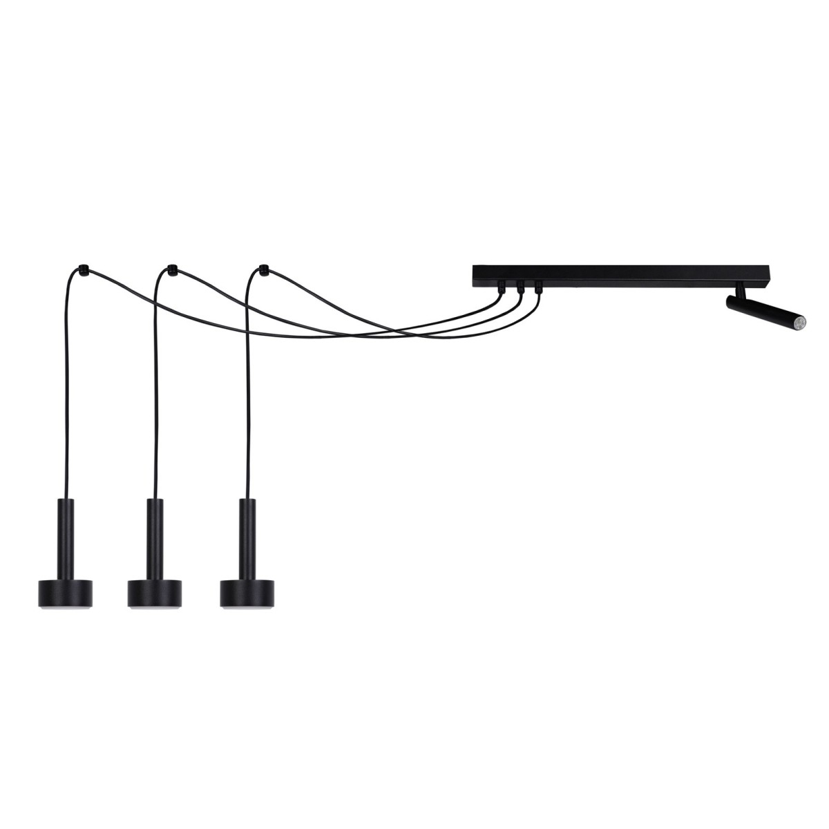 oryginalna oprawa Sigma STAMP lampa wisząca-lampa pająk 41255 kolor czarny 3xGX53 12W LED- 1xG9 3W LED