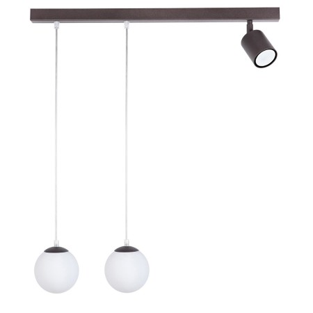 niebanalna oprawa Sigma TAVIRA lampa wisząca 41270 kolor brąz 2XG9 12W LED- 1XGU10 10W LED