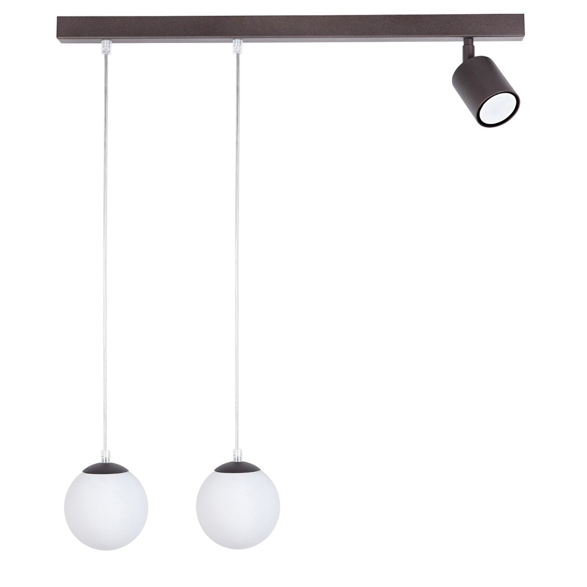 niebanalna oprawa Sigma TAVIRA lampa wisząca 41270 kolor brąz 2XG9 12W LED- 1XGU10 10W LED