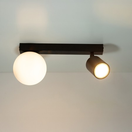 pełna wdzięku oprawa Sigma TAVIRA plafon 41314 kolor czarny 1XG9 12W LED- 1XGU10 10W LED