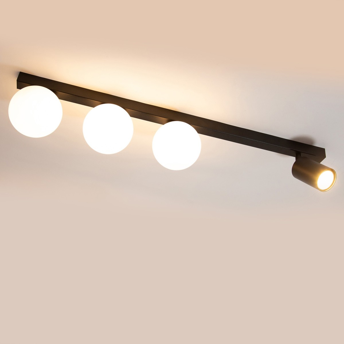 stylowa oprawa Sigma TAVIRA plafon 41261 kolor czarny 3XG9 12W LED- 1XGU10 10W LED