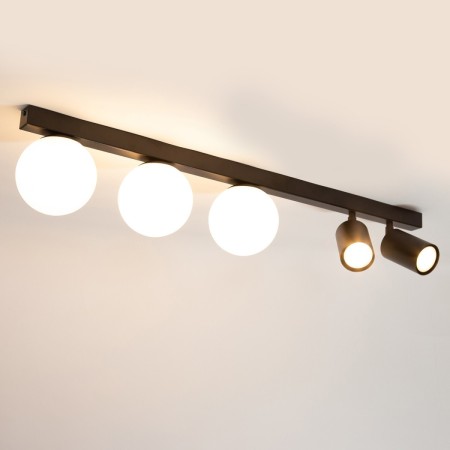 unikalna oprawa Sigma TAVIRA plafon 41262 kolor czarny 3XG9 12W LED- 2XGU10 10W LED