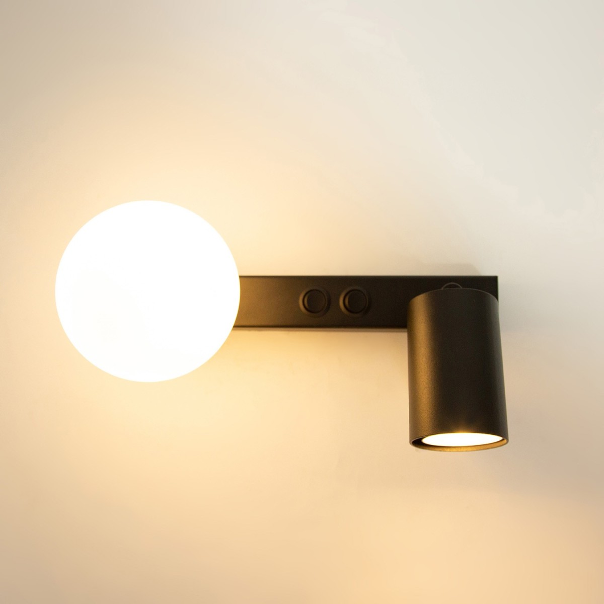 urzekająca oprawa Sigma TAVIRA kinkiet 41259 kolor czarny 1XG9 12W LED- 1XGU10 10W LED