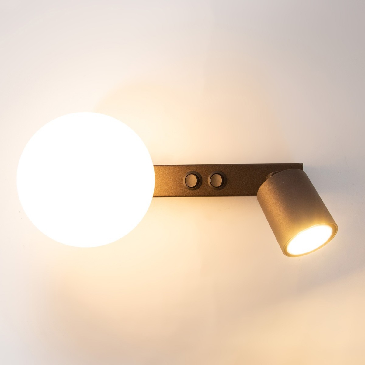 wdzięczna oprawa Sigma TAVIRA kinkiet 41266 kolor brąz 1XG9 12W LED- 1XGU10 10W LED