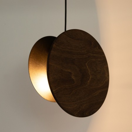 wytworna oprawa Sigma TOLA lampa wisząca 40891 kolor czarny-brąz-orzech 1xE27 15W Led