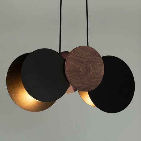 zachwycająca oprawa Sigma TOLA lampa wisząca 40892 kolor czarny-brąz-orzech 2xE27 15W Led