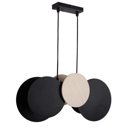 charakterystyczna oprawa Sigma TOLA lampa wisząca 40895 kolor czarny-brzoza 2xE27 15W Led