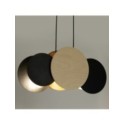 delikatna oprawa Sigma TOLA lampa wisząca 40896 kolor czarny-brzoza 3xE27 15W Led