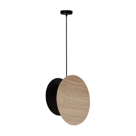 designerska oprawa Sigma TOLA lampa wisząca 41091 kolor czarny-dąb 1xE27 15W Led