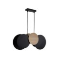 efektowna oprawa Sigma TOLA lampa wisząca 41092 kolor czarny-dąb 2xE27 15W Led