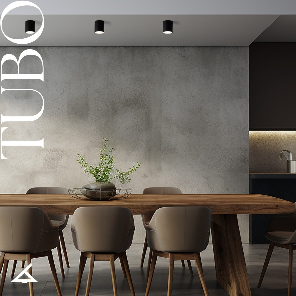 olśniewająca oprawa Sigma TUBO plafon 40841 kolor czarny 1xGX5312w led