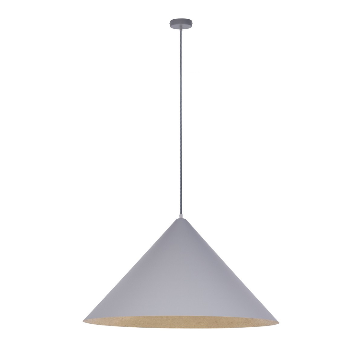 przyjemna dla oka oprawa Sigma VESUVIO lampa wisząca 41048 kolor szary-złoty 3 x E27 15W Led