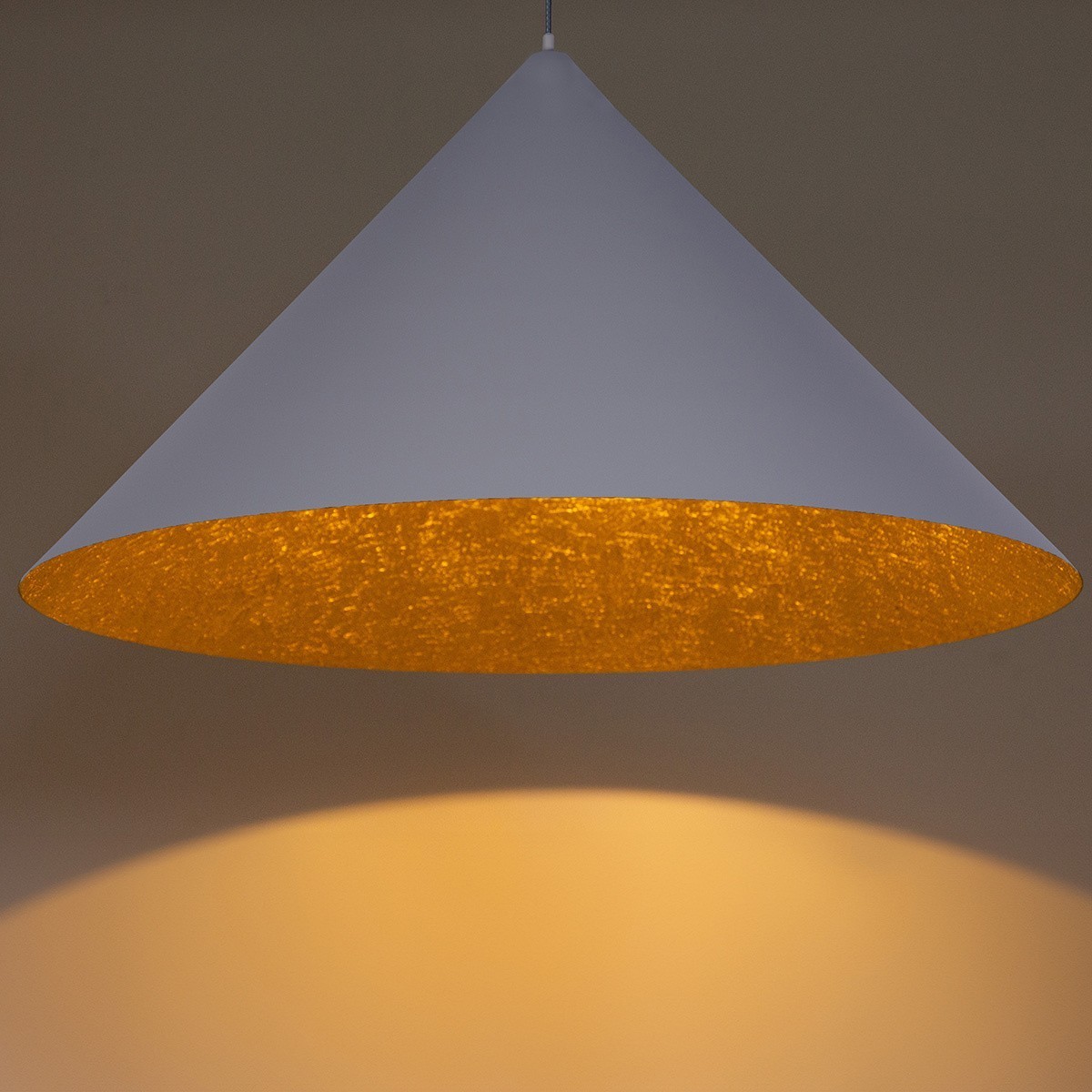 przyjemna dla oka oprawa Sigma VESUVIO lampa wisząca 41048 kolor szary-złoty 3 x E27 15W Led