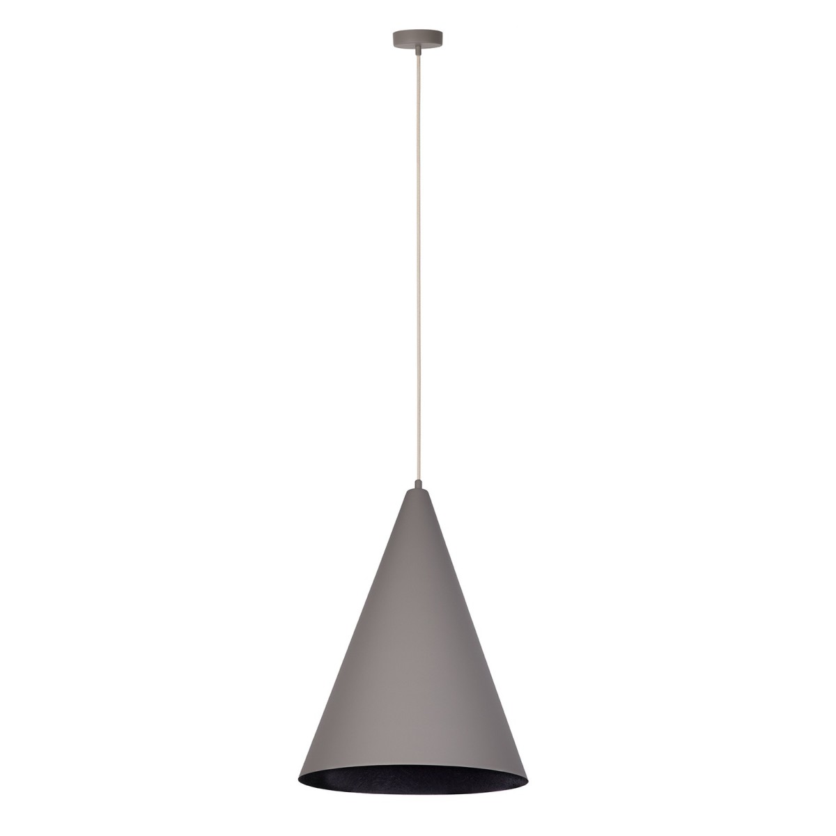 charakterystyczna oprawa Sigma VESUVIO lampa wisząca 41061 kolor taupe-czarny 1 x E27 15W Led