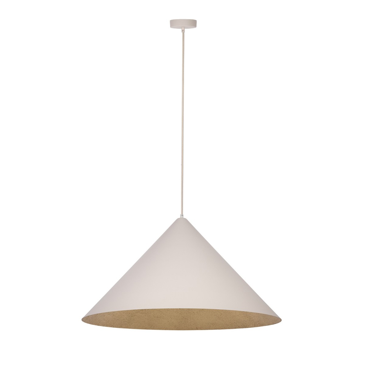 estetyczna oprawa Sigma VESUVIO lampa wisząca 41068 kolor beżowy-złoty 3 x E27 15W Led