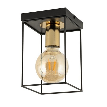 szykowna oprawa Sigma Vox plafon 40702 kolor czarny- złoty 1 x E27 15W Led