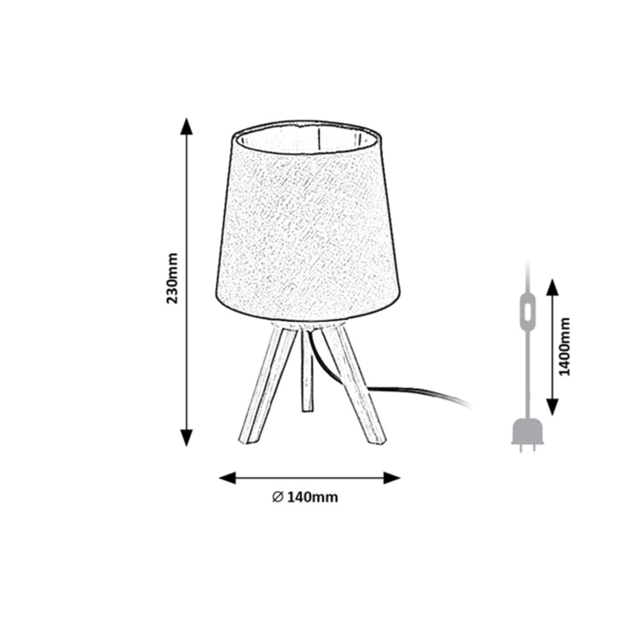 Rabalux Lychee 2069 - typ - Lampka nocna