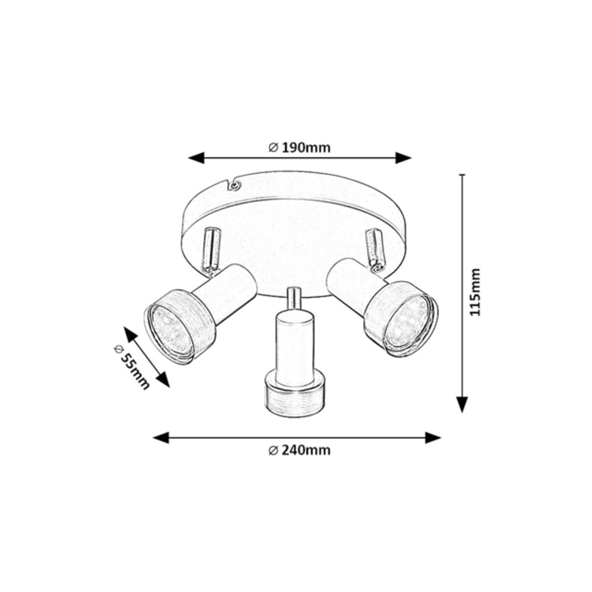 Rabalux Konrad 73013 - typ - Oświetlenie punktowe
