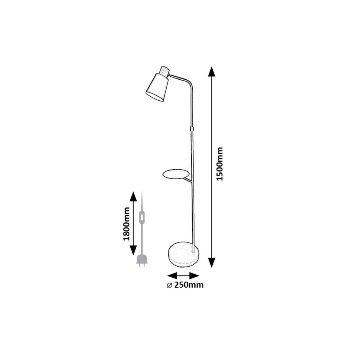 Rabalux Azim2 74229 - typ - Lampy podłogowe