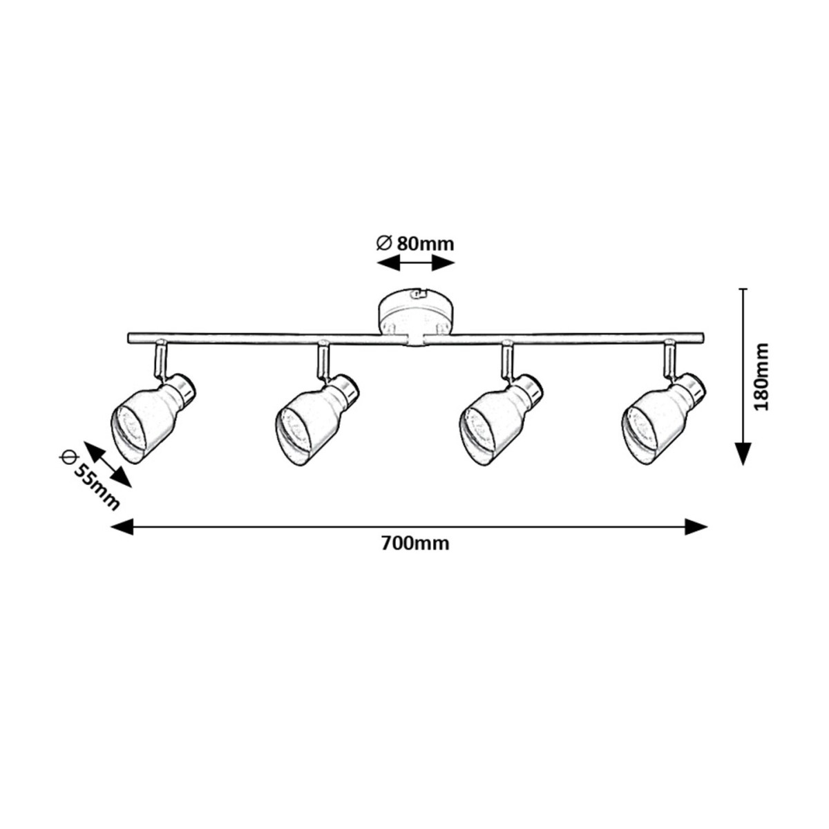 Rabalux Lilou 73050 - typ - Lampy sufitowe
