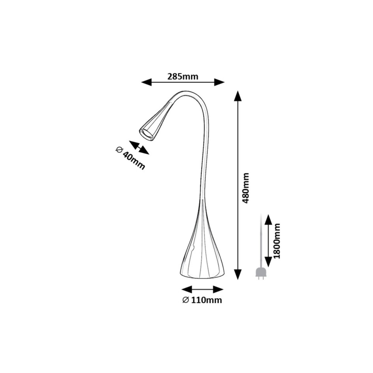 Rabalux Jeff2 74205 - typ - Lampy stołowe
