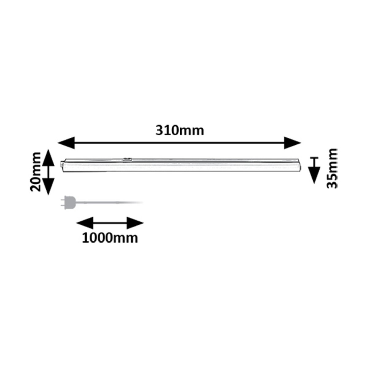 Rabalux Bareg 78007 - typ - Oświetlenie podszafkowe