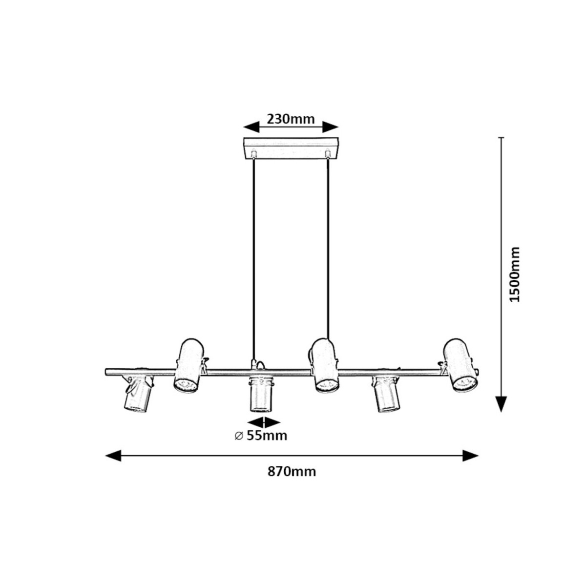 Rabalux Maximilian 73045 - typ - Lampy wiszące