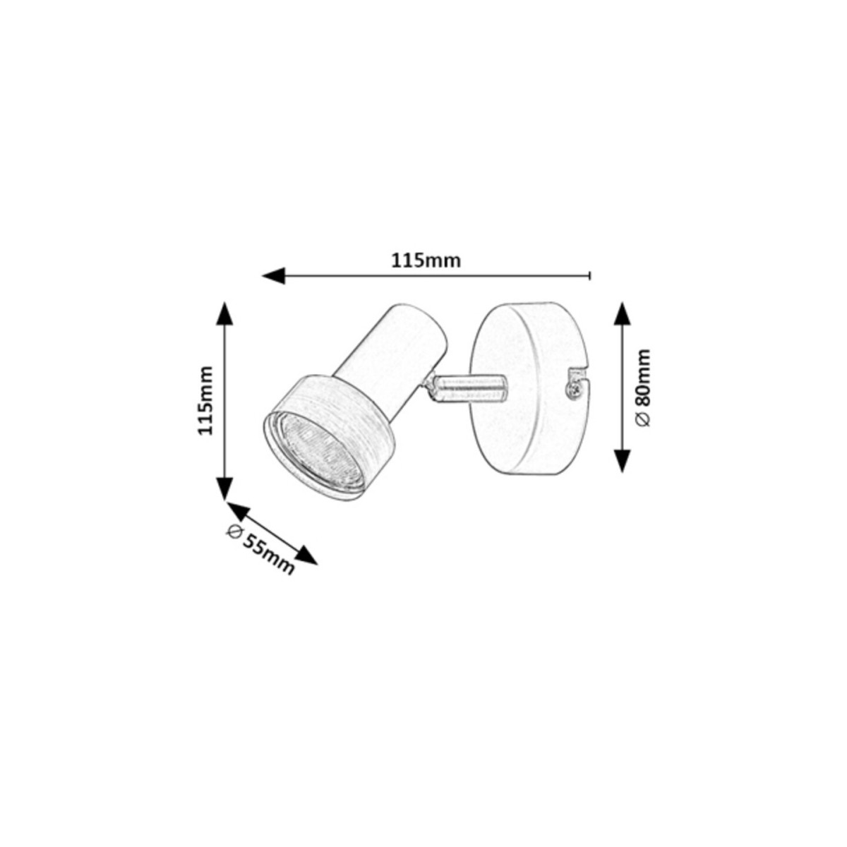 Rabalux Konrad 73011 - typ - Oświetlenie punktowe