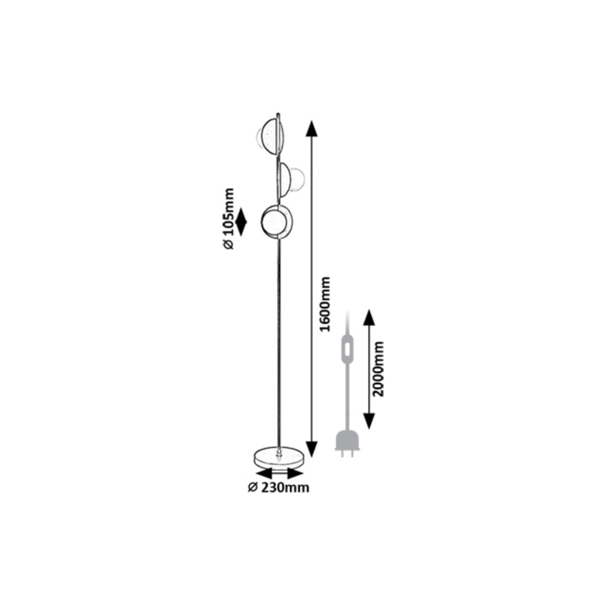 Rabalux Jules 74223 - typ - Lampy podłogowe