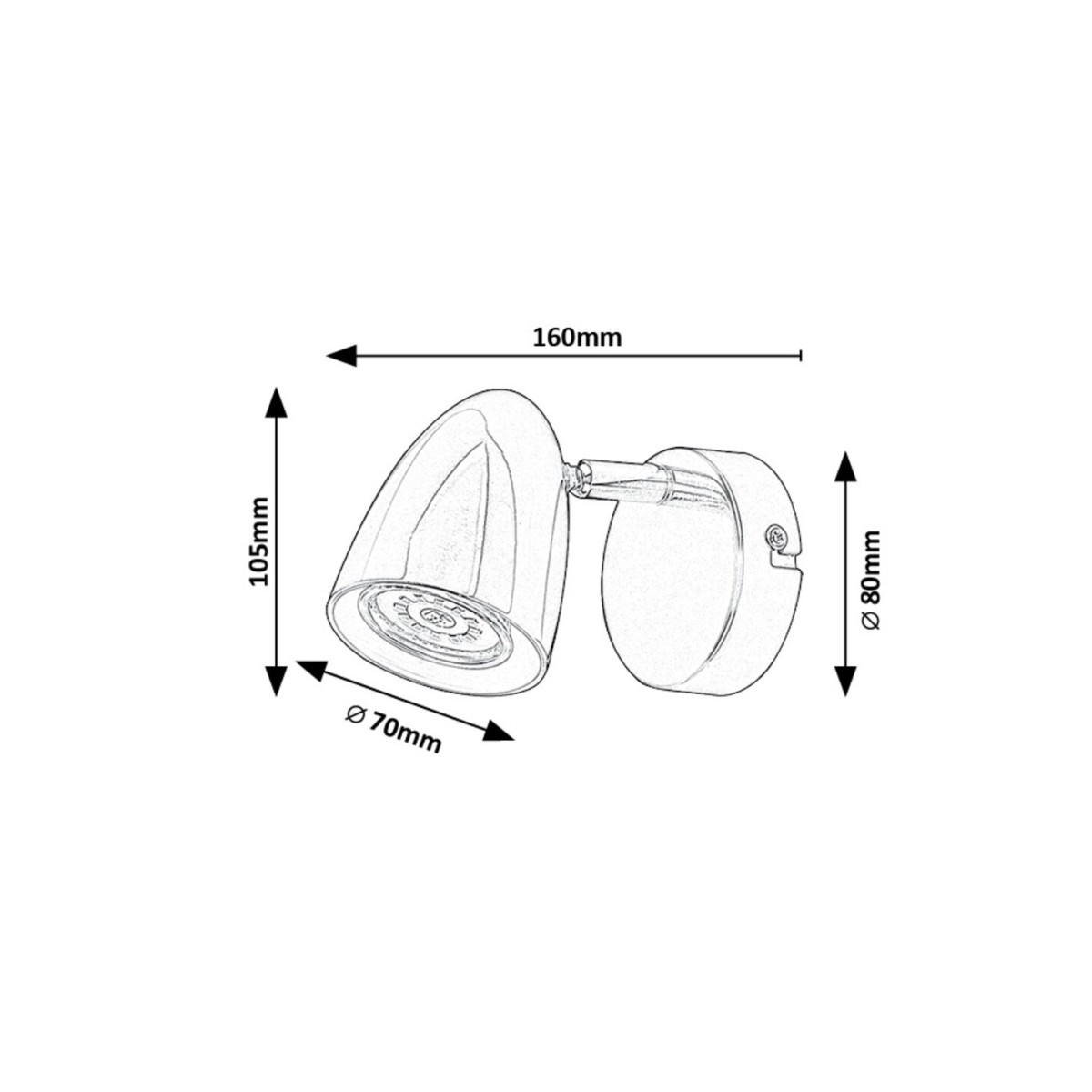 Rabalux Perico 73015 - typ - Lampa ścienna