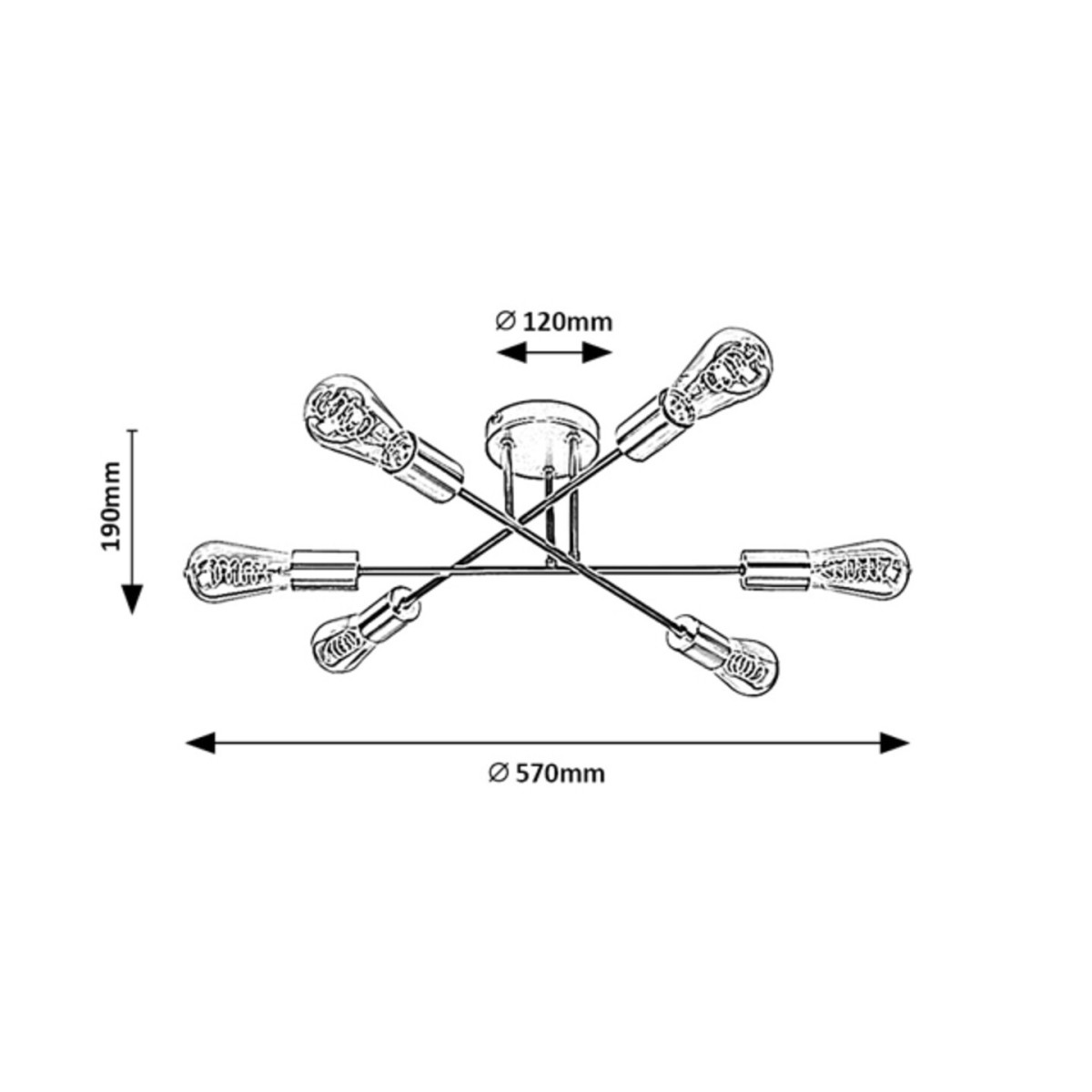 Rabalux Branwen 71026 - typ - Lampy sufitowe