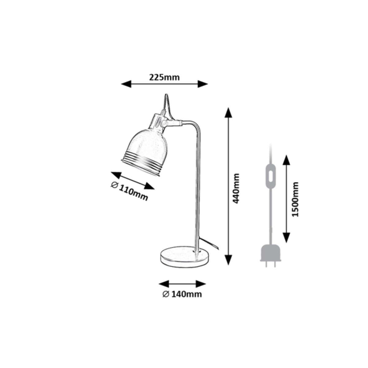 Rabalux Flint 2240 - typ - Lampy stołowe