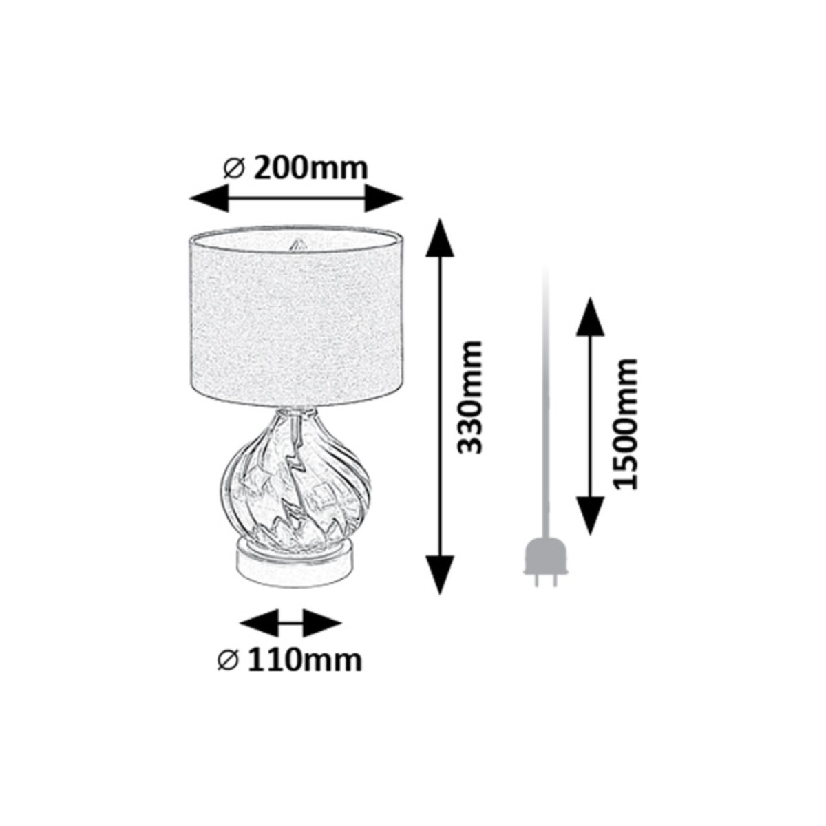 Rabalux Pirelo 74033 - typ - Lampy stołowe