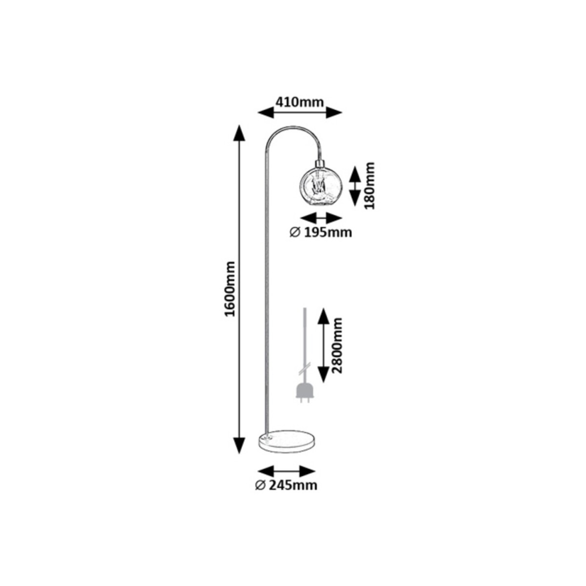 Rabalux Ricardo 74025 - typ - Lampy podłogowe