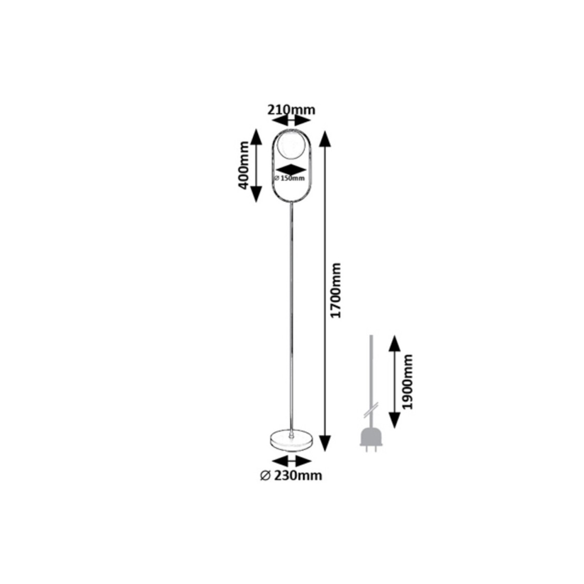 Rabalux Ghita 74029 - typ - Lampy podłogowe