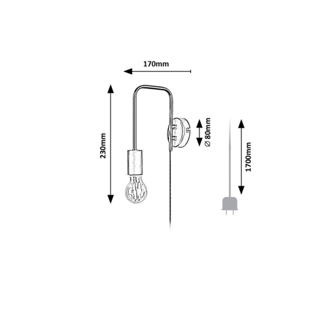 Rabalux Manzur 71022 - typ - Lampa ścienna