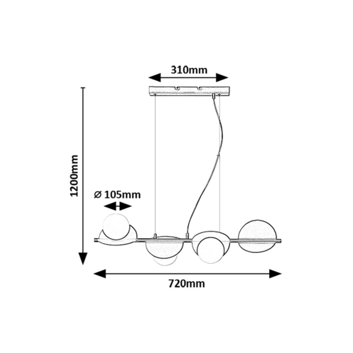 Rabalux Jules 72225 - typ - Lampy wiszące